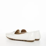 Mocasini dama albi din piele ecologica Terrance