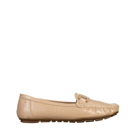 Mocasini dama bej din piele ecologica Terrance