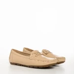 Mocasini dama bej din piele ecologica Terrance