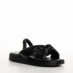 Sandale copii negri din piele ecologica Louis