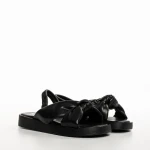 Sandale copii negri din piele ecologica Louis