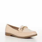 Mocasini dama bej din piele ecologica Vance