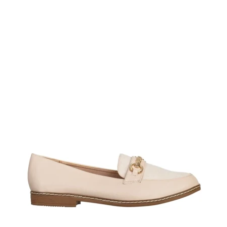Mocasini dama bej din piele ecologica Vance