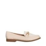 Mocasini dama bej din piele ecologica Vance
