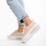 Tenisi dama bej din material textil Nathana