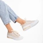 Tenisi dama bej din material textil Nathana