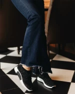 Pantofi sport dama negri din material textil Thiago