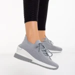 Pantofi sport dama gri din material textil Riolla