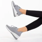 Pantofi sport dama gri din material textil Riolla