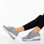 Pantofi sport dama gri din material textil Riolla