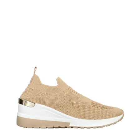 Pantofi sport dama bej din material textil Misima