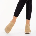 Pantofi sport dama bej din material textil Misima