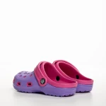 Papuci copii mov cu roz din material sintetic Ibrahim