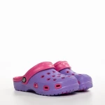 Papuci copii mov cu roz din material sintetic Ibrahim