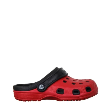 Papuci copii negri cu rosu din material sintetic Ibrahim