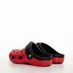 Papuci copii negri cu rosu din material sintetic Ibrahim