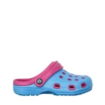 Papuci copii albastri cu roz din material sintetic Ibrahim