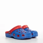 Papuci copii albastri cu rosu din material sintetic Ibrahim