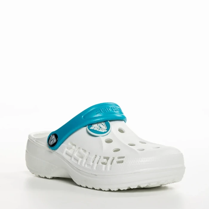 Papuci copii albi din material sintetic Harvey