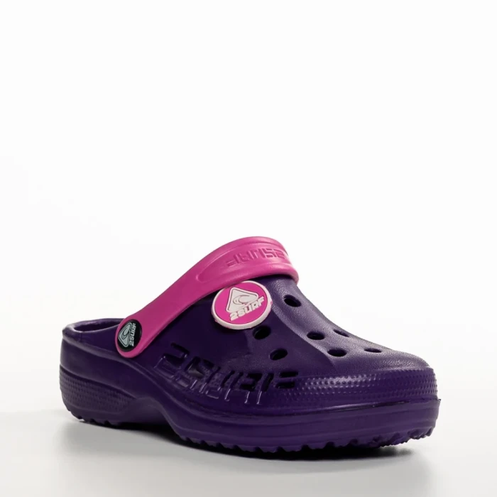 Papuci copii mov din material sintetic Harvey
