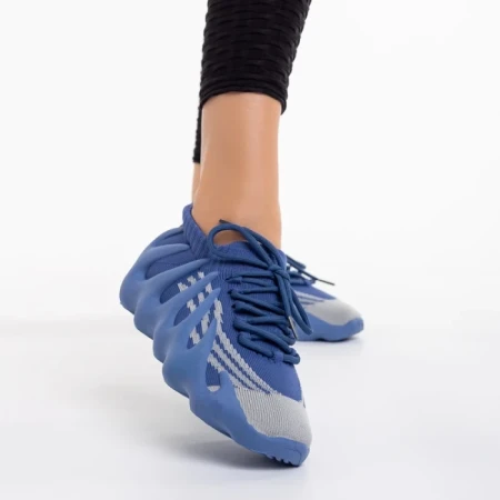 Pantofi sport dama albastri din material textil Nelly