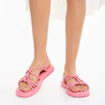 Sandale dama roz din piele ecologica Beloved