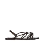 Sandale dama negre din piele ecologica Shape