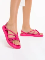 Sandale dama fuchsia din piele ecologica Beloved