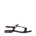 Sandale dama negre din piele ecologica Charil