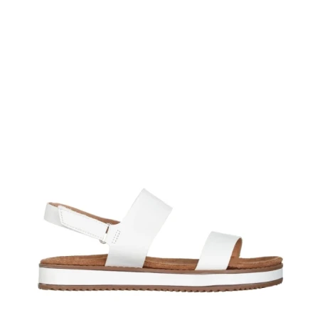 Sandale dama albe din piele ecologica Shahar
