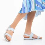 Sandale dama albastre din piele ecologica Shahar