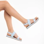 Sandale dama albastre din piele ecologica Shahar