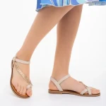 Sandale dama bej din piele ecologica Precious