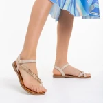 Sandale dama bej din piele ecologica Precious