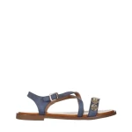 Sandale dama albastre din piele ecologica Xavia