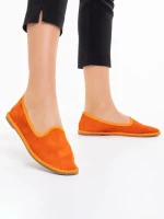 Espadrile dama portocalii din material textil Purity