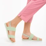 Sandale dama verzi din material textil Polly