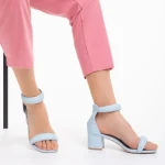 Sandale dama albastre din piele ecologica Robyn