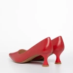 Pantofi dama rosii din piele ecologica Esther