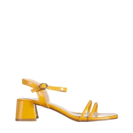 Sandale dama galbene din piele ecologica Zeren