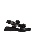 Sandale dama negre din piele ecologica Caroline