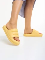 Papuci dama galben din material sintetic Dorothy