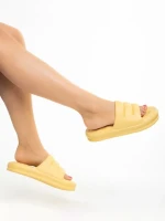 Papuci dama galben din material sintetic Dorothy