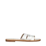 Papuci dama albi din piele ecologica Caila