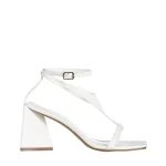 Sandale dama albe din piele ecologica Francine