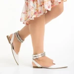 Pantofi dama albi din piele ecologica Becky