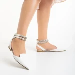 Pantofi dama albi din piele ecologica Becky