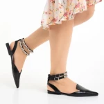 Pantofi dama negrii din piele ecologica Becky