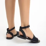 Sandale dama negre din piele naturala Danessa