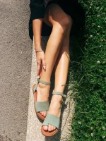 Sandale dama verzi din piele naturala Danessa